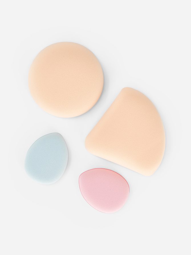 4-Pack Mini Makeup Powder Puffs