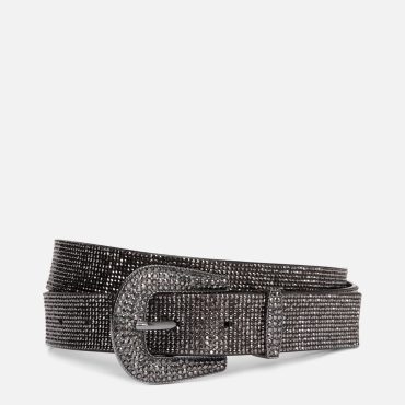 Rhinestone Buckle Belt