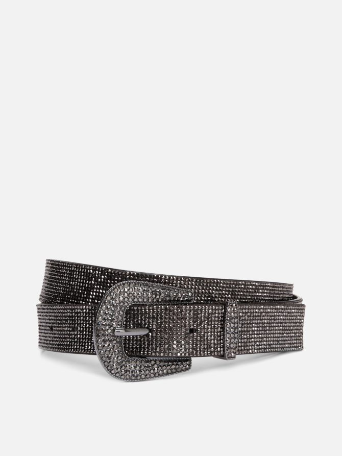 Rhinestone Buckle Belt