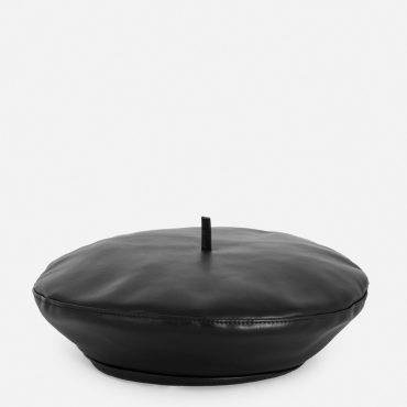 Faux Leather Beret
