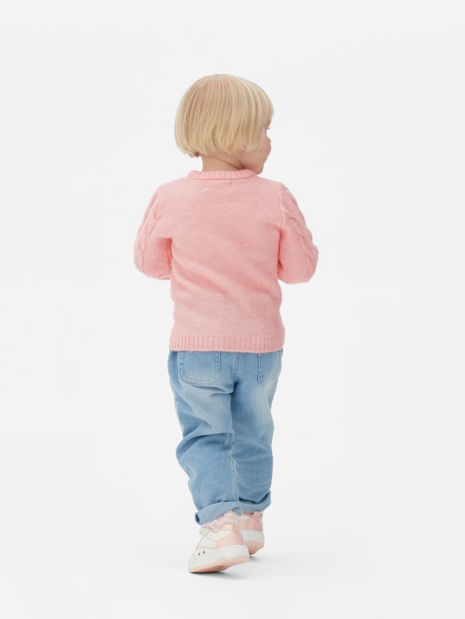 Floral Cable Knit Cardigan - Image 2