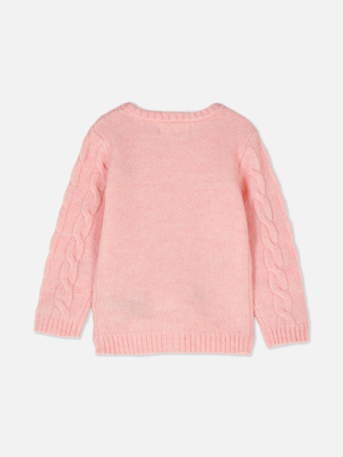 Floral Cable Knit Cardigan - Image 4