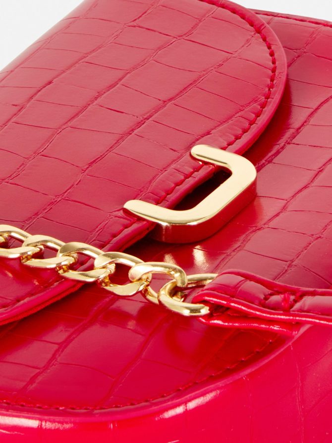 Faux Croc Crossbody Bag - Image 3