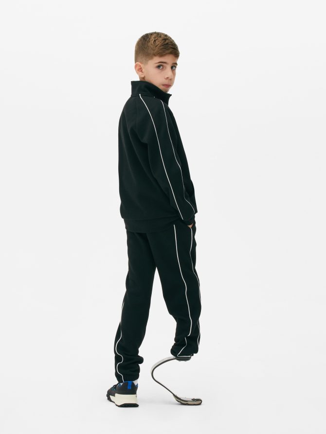 Piqué Quarter Zip Track Top - Image 2