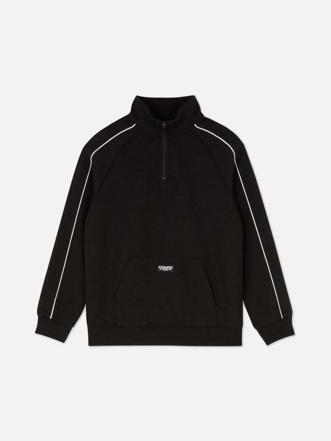 Piqué Quarter Zip Track Top - Image 3