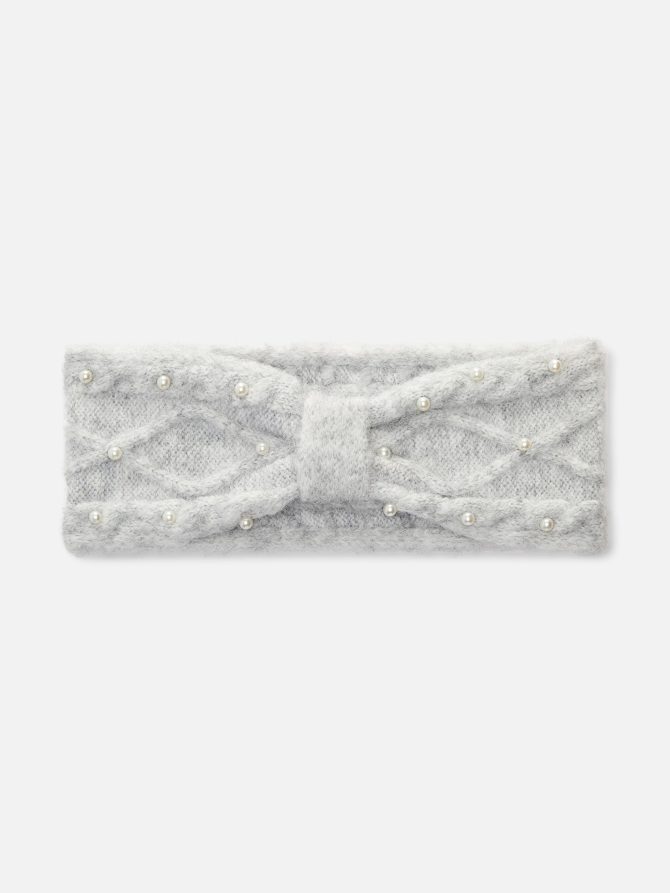 Pearl Cable Knit Headband