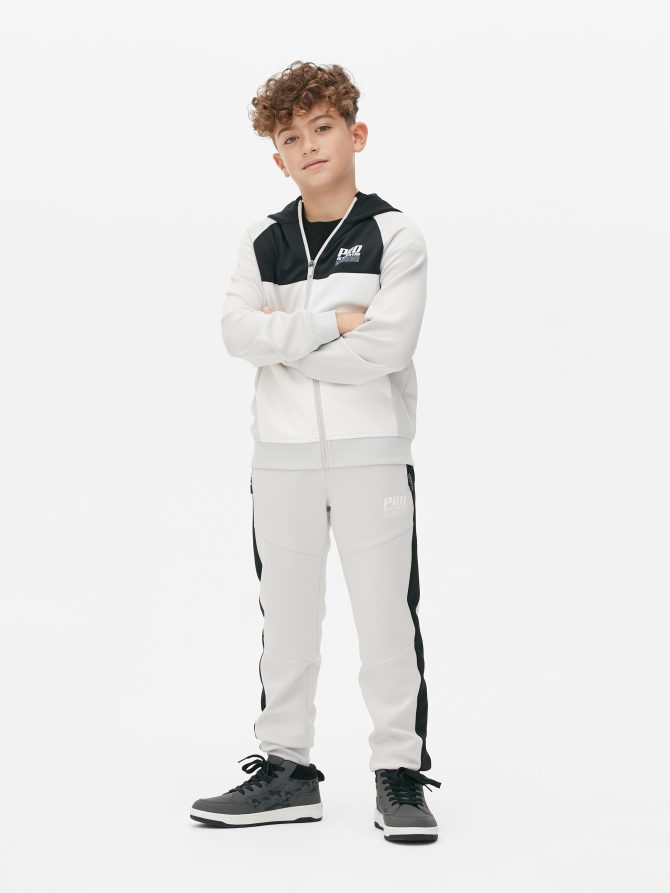 Color Block Zip Track Jacket