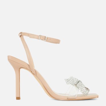 Metallic Bow High Heels