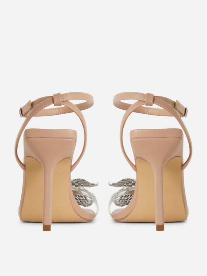 Metallic Bow High Heels - Image 3