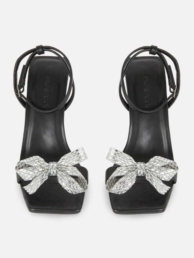 Metallic Bow High Heels - Image 2