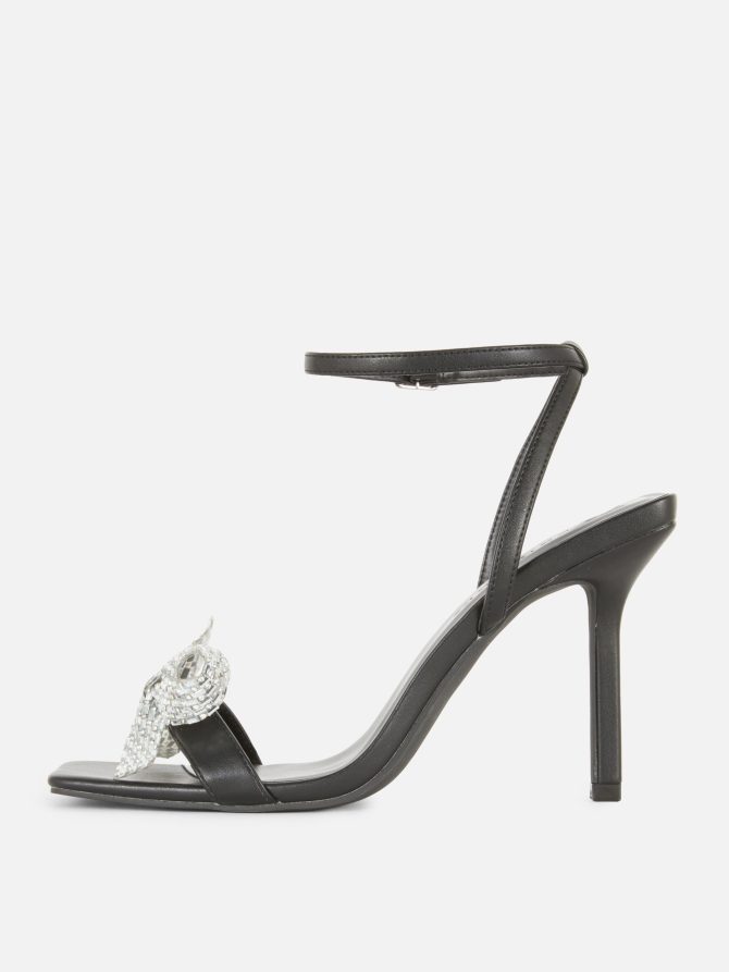 Metallic Bow High Heels - Image 4