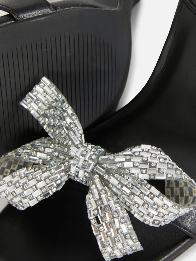 Metallic Bow High Heels - Image 5
