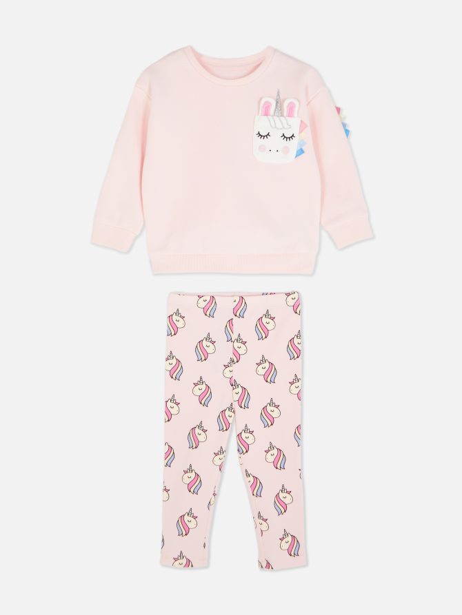 Unicorn Sweatshirt and Leggings Set - Image 3