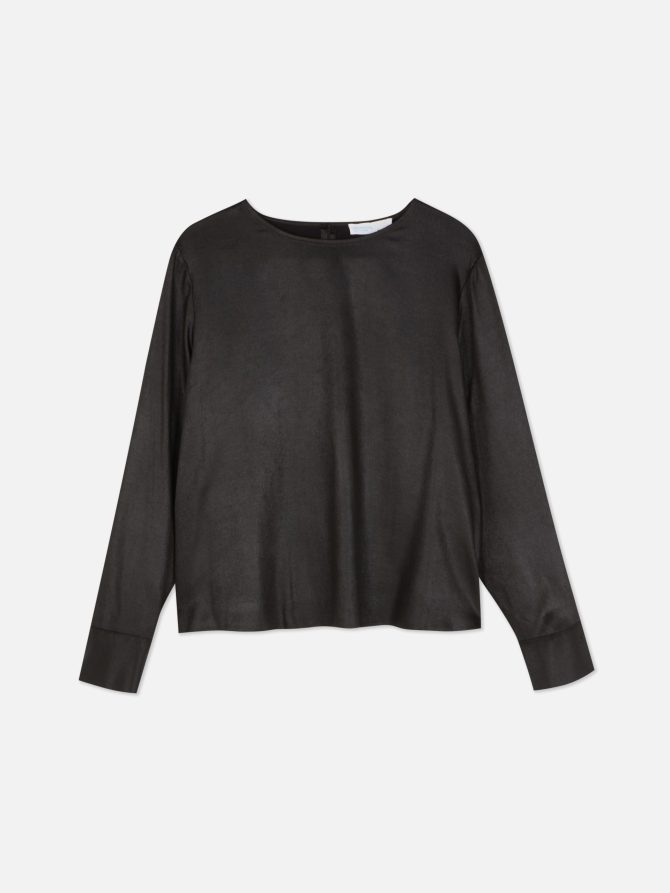 Long Sleeve Satin Blouse - Image 5