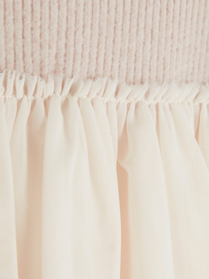 Ribbed Long Sleeve Tutu Dress - Image 3