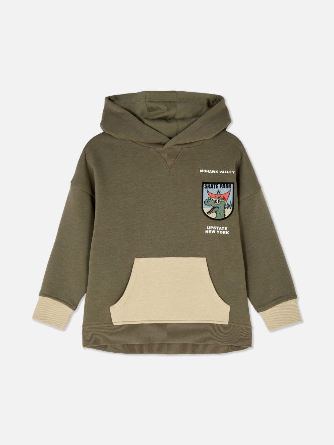 Color Block Graphic Hoodie