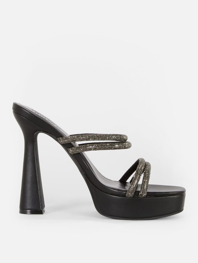 Rita Ora Embellished Platform Mules