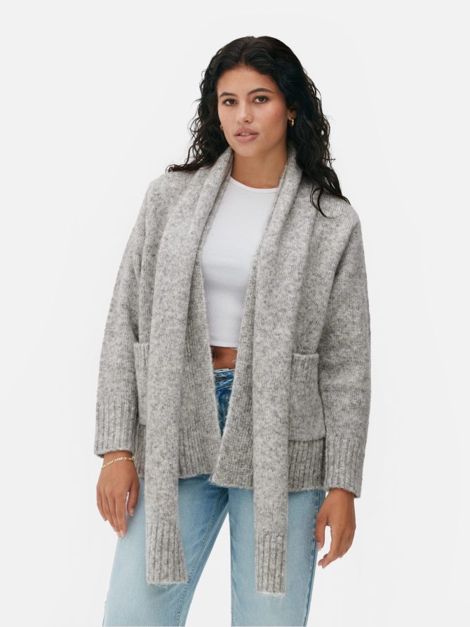 Knit Scarf Cardigan - Image 2