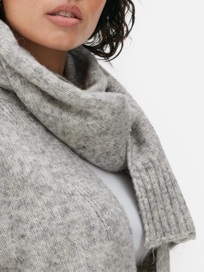Knit Scarf Cardigan - Image 3