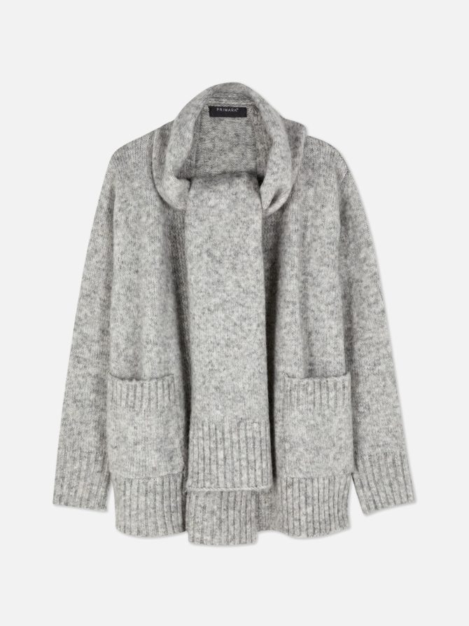 Knit Scarf Cardigan - Image 5