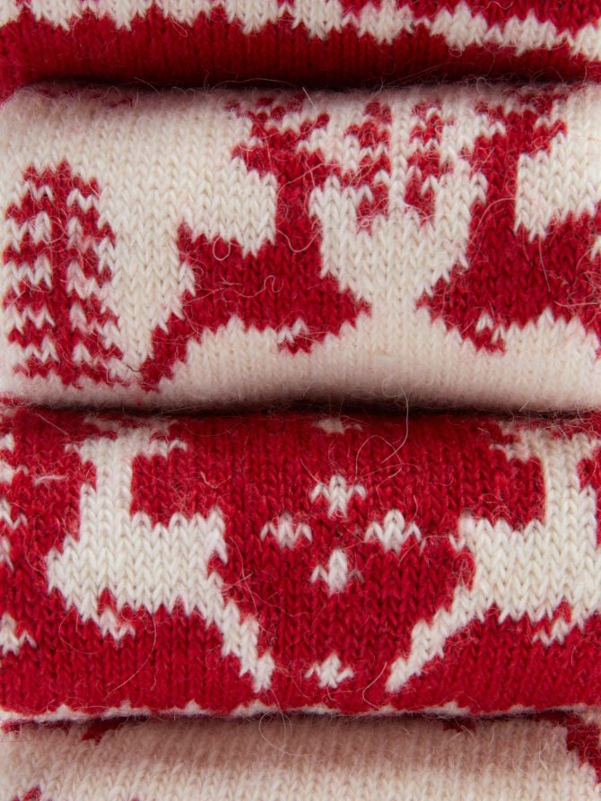 2-Pack Fair Isle Christmas Socks - Image 2