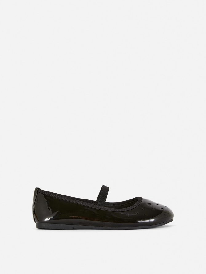 Laser Cut Patent Ballerinas