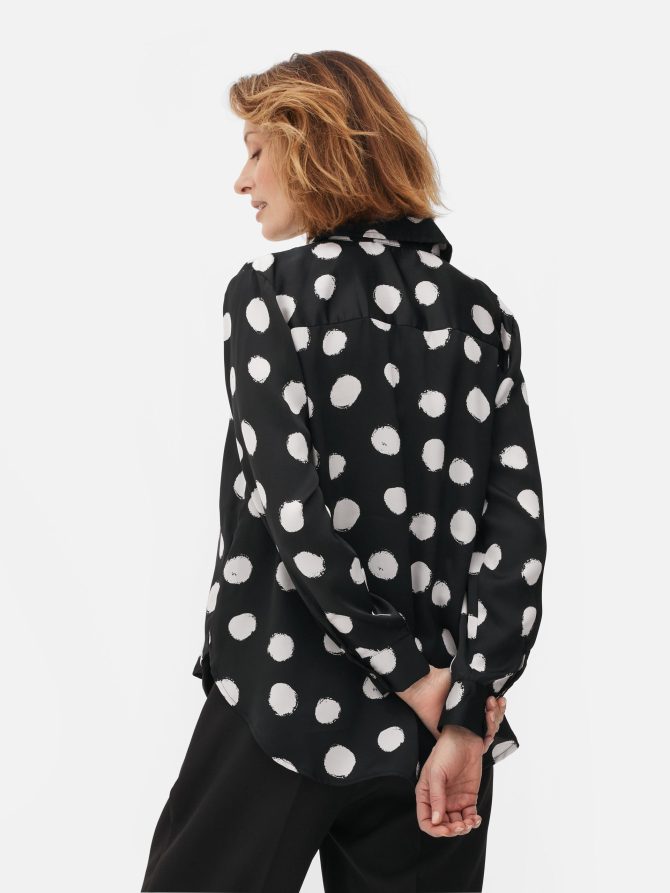 Long Sleeve Satin Shirt - Image 2