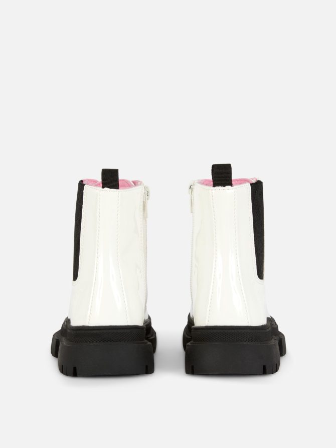 Chunky Sole Patent Ankle Boots - Image 3