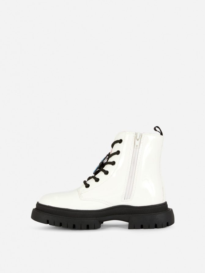 Chunky Sole Patent Ankle Boots - Image 4