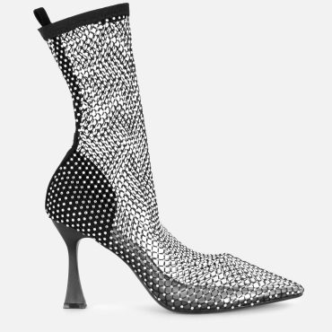 Rita Ora Heeled Mesh Ankle Boots