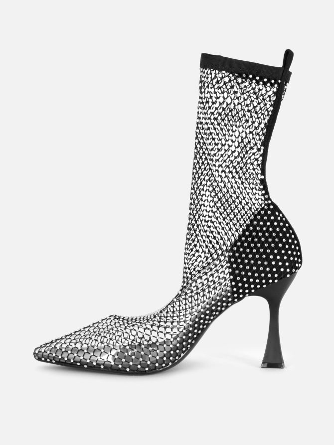 Rita Ora Heeled Mesh Ankle Boots - Image 4