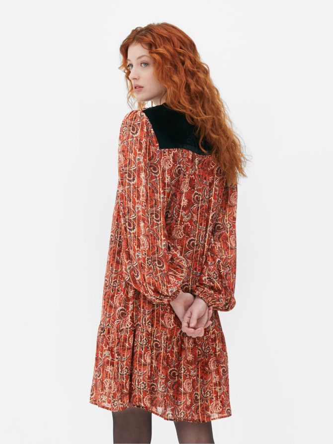 Paisley Mini Smock Dress - Image 4