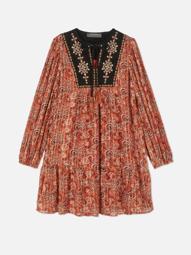 Paisley Mini Smock Dress - Image 5