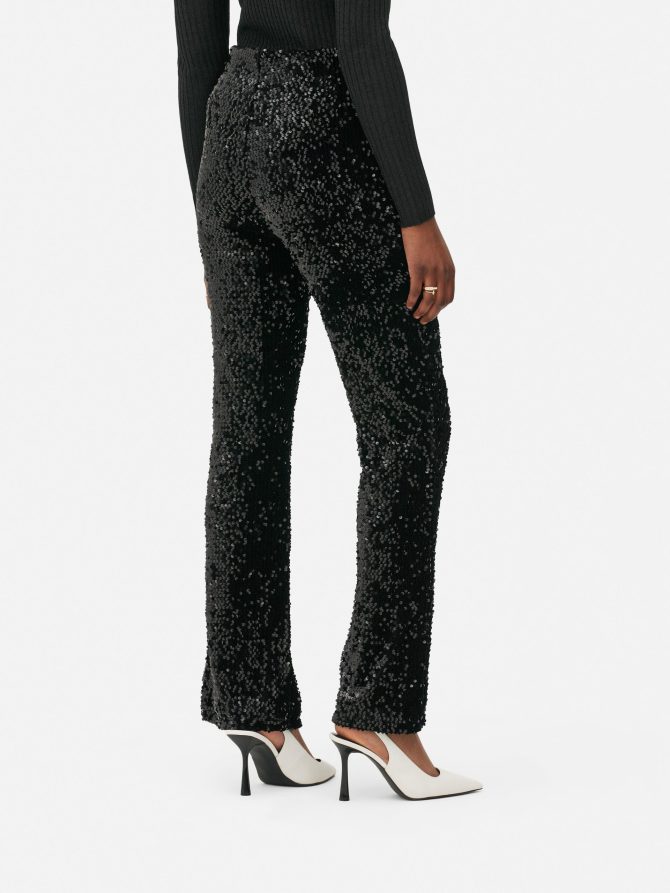 Sequin Flared Trousers - Image 4