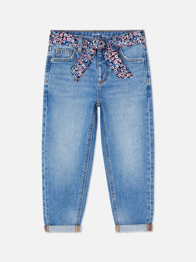 Floral Belted Jeans - Image 3