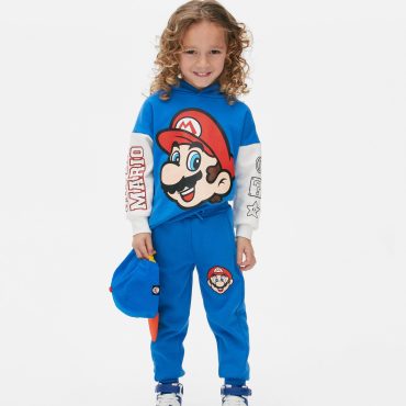 Super Mario Logo Print Joggers