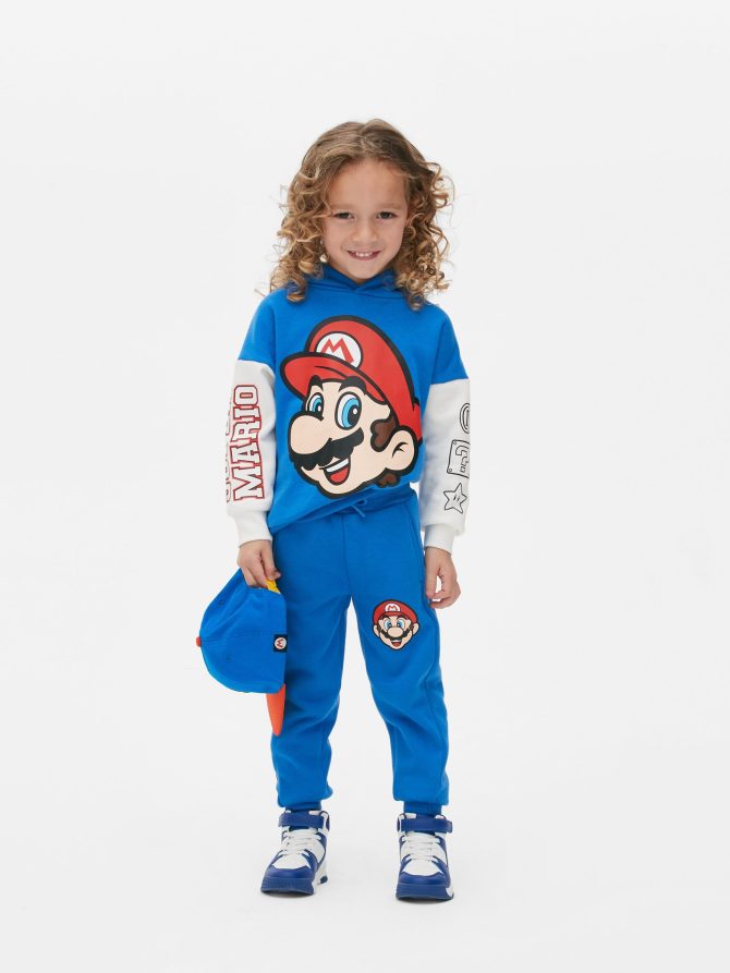 Super Mario Logo Print Joggers