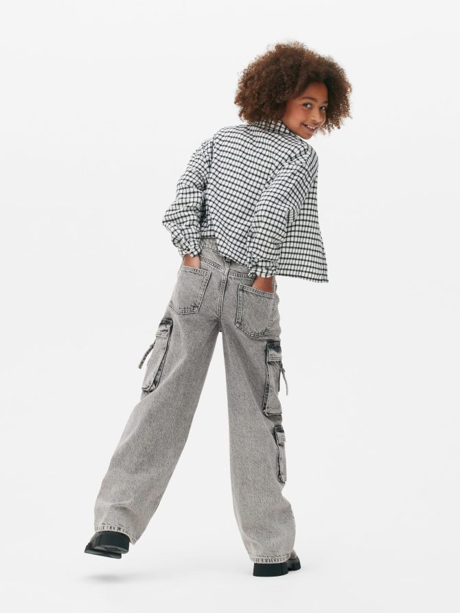 Wide Leg Cargo Jeans - Image 2