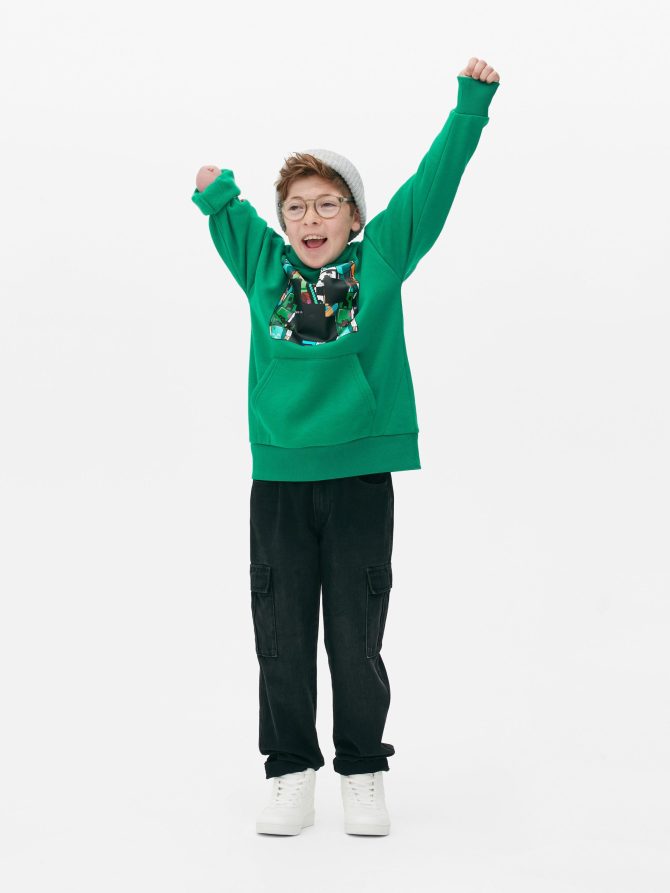 Minecraft Character Print Hoodie