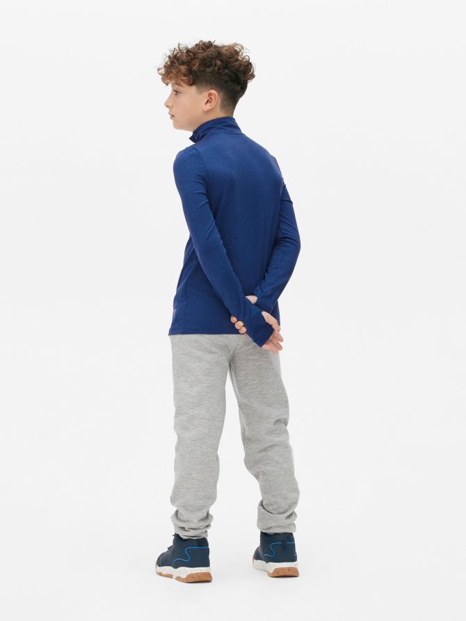Quarter Zip Track Top with Thumb Holes - Image 2