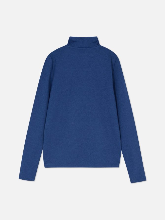 Quarter Zip Track Top with Thumb Holes - Image 4