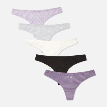 5-Pack Everyday Cotton Thongs