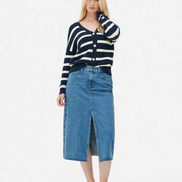 Ribbed Striped Cardigan