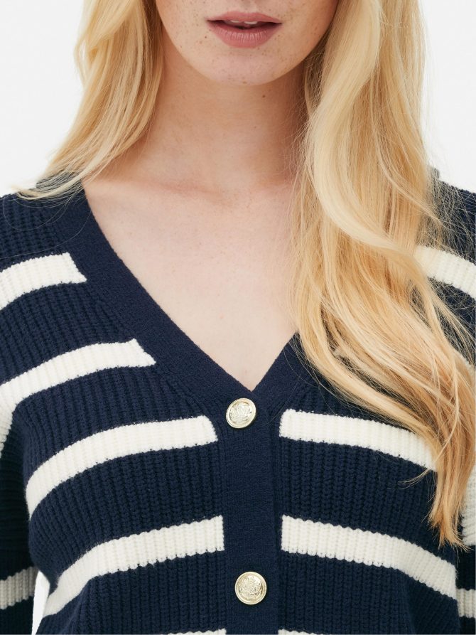 Ribbed Striped Cardigan - Image 3