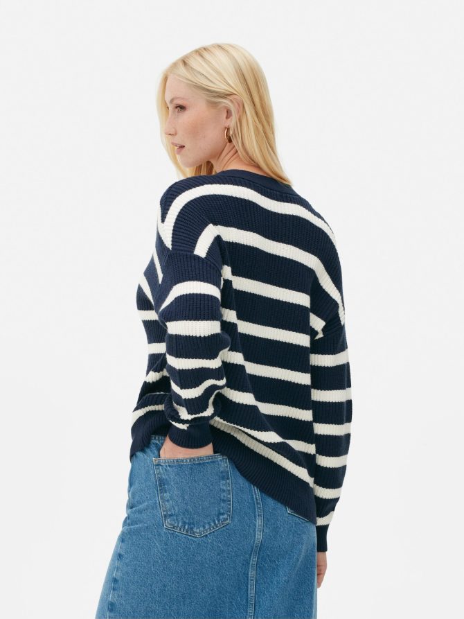 Ribbed Striped Cardigan - Image 4
