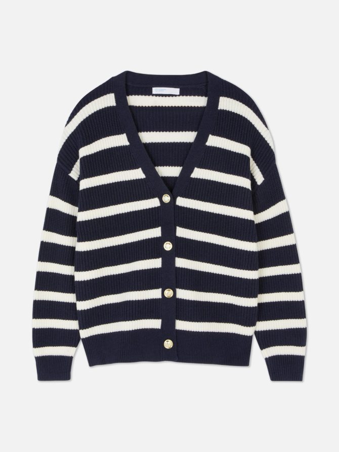Ribbed Striped Cardigan - Image 5