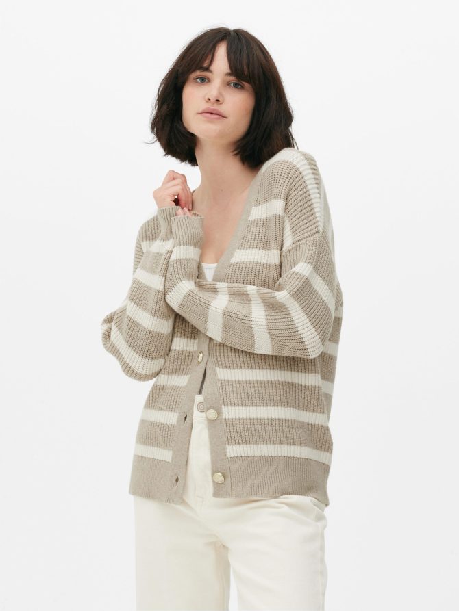 Ribbed Striped Cardigan - Image 2