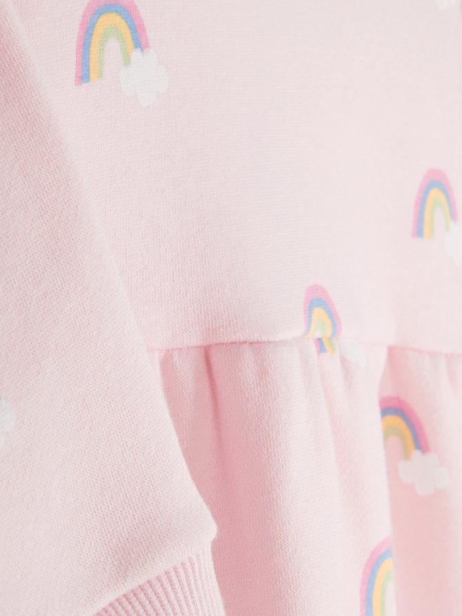 Rainbow Print Long Sleeve Dress - Image 3