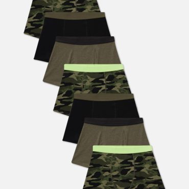 7-Pack Camo Print Trunks