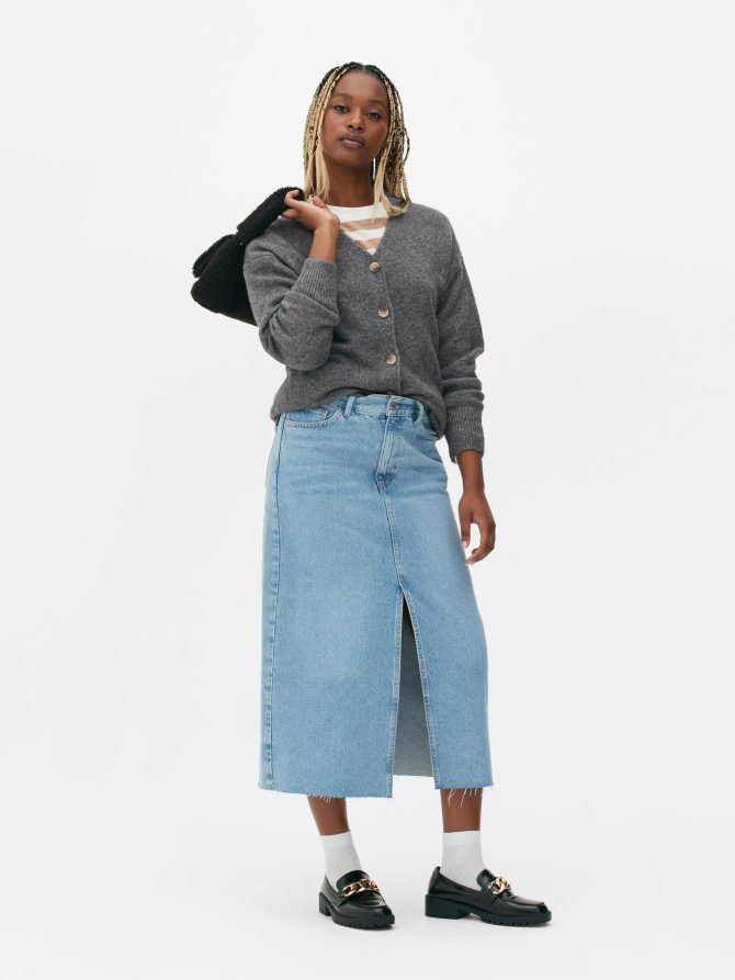 V-Neck Knit Cardigan